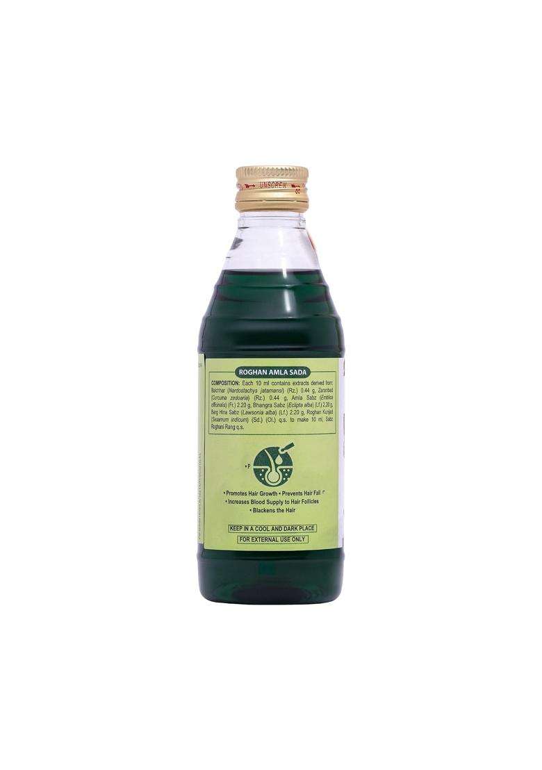 Hamdard Roghan Amla Sada Pet 500 ml | Natural Herbal Care | Maintain Healthy Hair | For Dandruff, Hair Fall and Premature Greying | Herbal Remedy - Indya