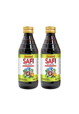 Hamdard Safi Blood Purifier Syrup for Healthy & Glowing Skin 200 ml (Pack of 2) | 100% Pure | Clears Stomach and Improves Liver Function
