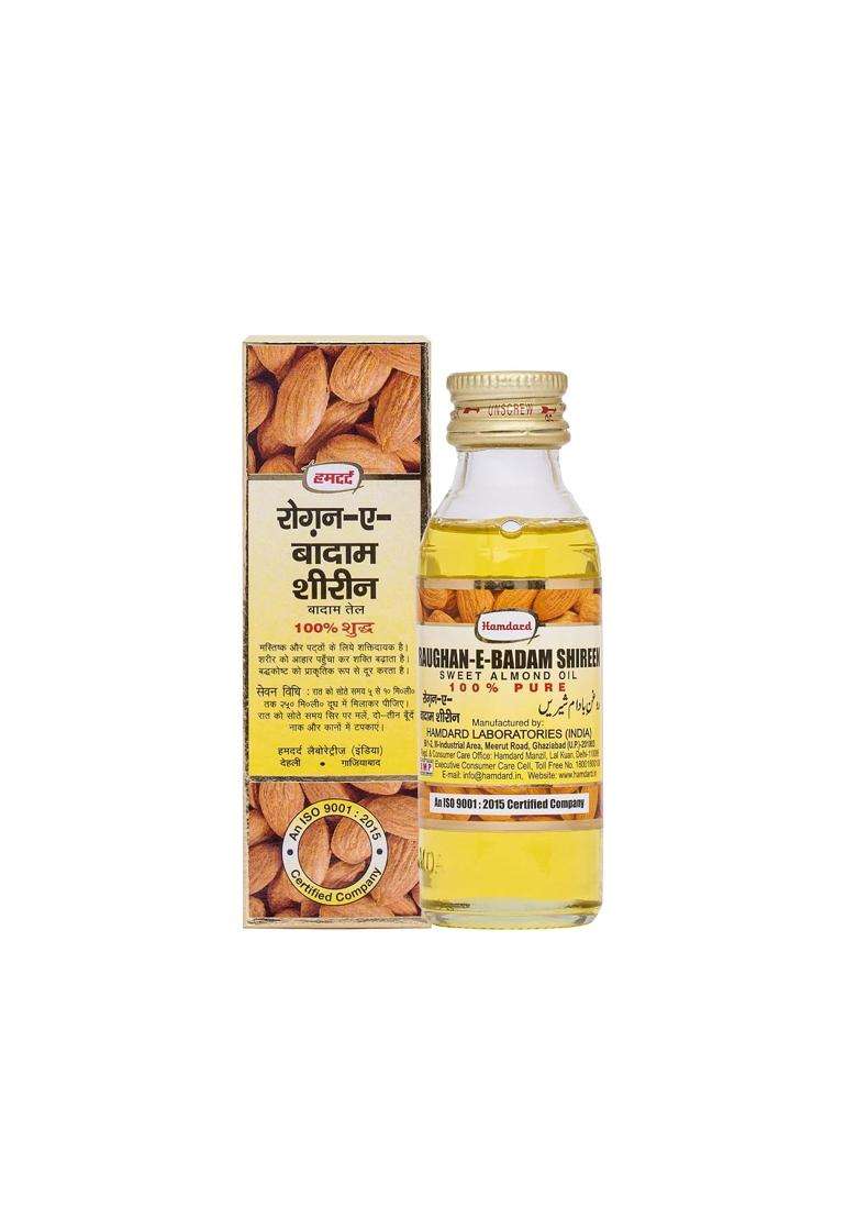 Hamdard Raughan-E-Badam Shireen Sweet Almond Oil, 50 ml - Indya