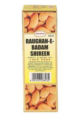 Hamdard Raughan-E-Badam Shireen Sweet Almond Oil for Body, Skin & Hair 100 ml (Pack of 3) | Natural Almond Oil | Helps Enhance Memory