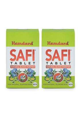 Hamdard Safi Tablet for Healthy & Glowing Skin 60 Tablets Each (Pack of 2) | Natural Blood Purifier | Anti-Bacterial & Detoxifier