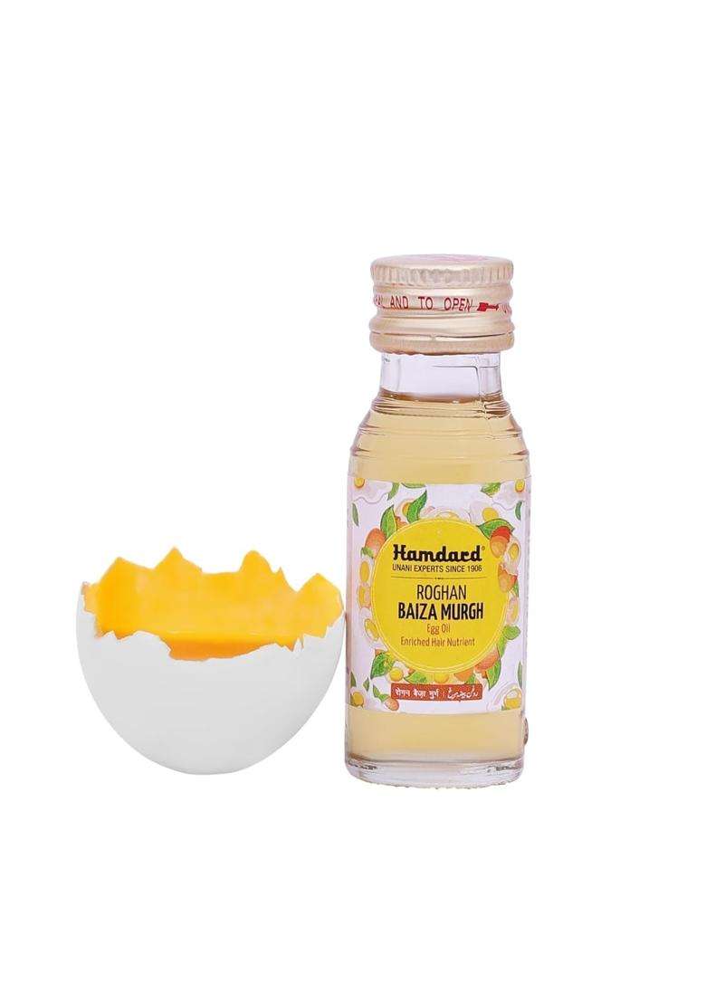 Hamdard Roghan Baiza Murgh Oil 50 ml | Natural Herbal Care | Promotes Healthy Hair Growth | Manages Hair Loss And Premature Graying | Herbal Remedy - Indya