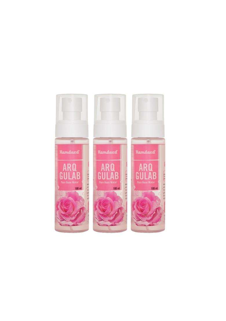 Hamdard Pure Rose Water For Face 100 ml (Pack of 3) | Bulgarian Rose for Youthful & Healthy Skin | Face Mist Toner Spray | Hydrates & Tighten Pores - Indya