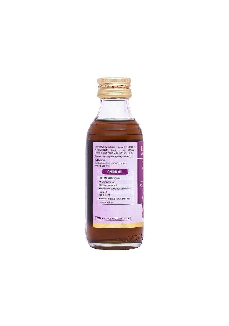 Hamdard Onion Oil 100 ml (Pack of 2) | All-natural Hair Oil | Helps to Nourish Hair Follicles and Manages Breakage | Promotes Overall Well-Being - Indya