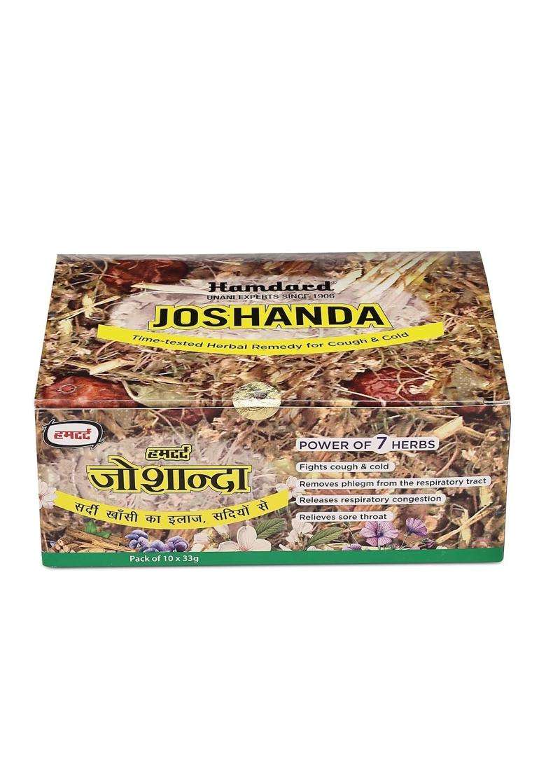 Hamdard Joshanda Herbal Remedy 10 Sachets | Natural Herbal Care | Helps Manage Inflammation and Soothes Throat Discomfort | All Natural - Indya