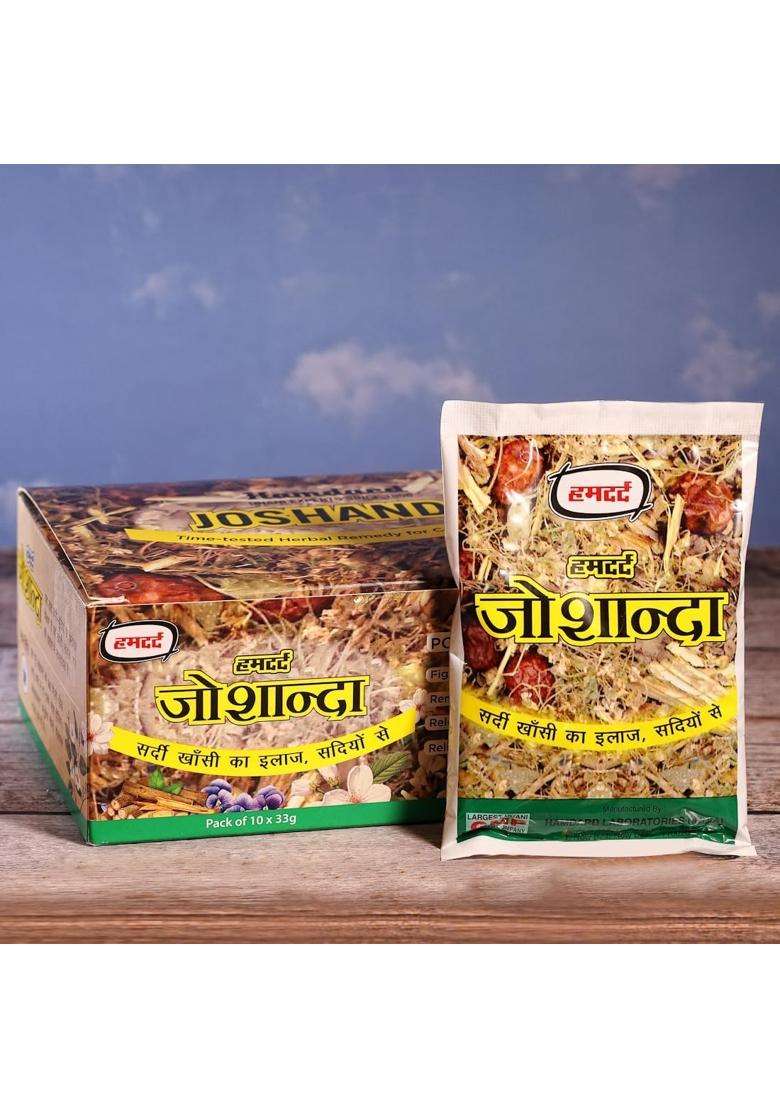Hamdard Joshanda Herbal Remedy 10 Sachets | Natural Herbal Care | Helps Manage Inflammation and Soothes Throat Discomfort | All Natural - Indya