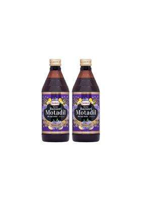 Hamdard Sharbat Bazoori Motadil 500 ml (Pack of 2) | Natural Herbal Care | Supports Kidney and Liver Health | Herbal Remedy | Unani Formulation