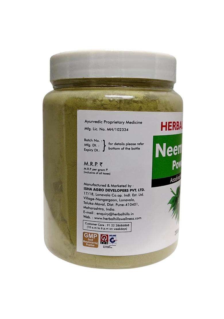 Herbal Hills Neem Powder, 200 g (Pack of 4) | Natural Herbal Care - Indya