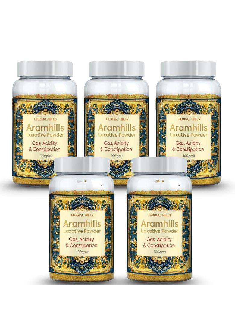 Herbal Hills Aramhills Powder, 100 g (Pack of 5) | Natural Herbal Care - Indya