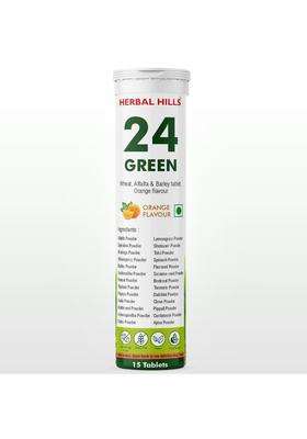 Herbal Hills Green Daily Effervescent Tablets, 15 Count (Pack of 5) | Natural Herbal Care