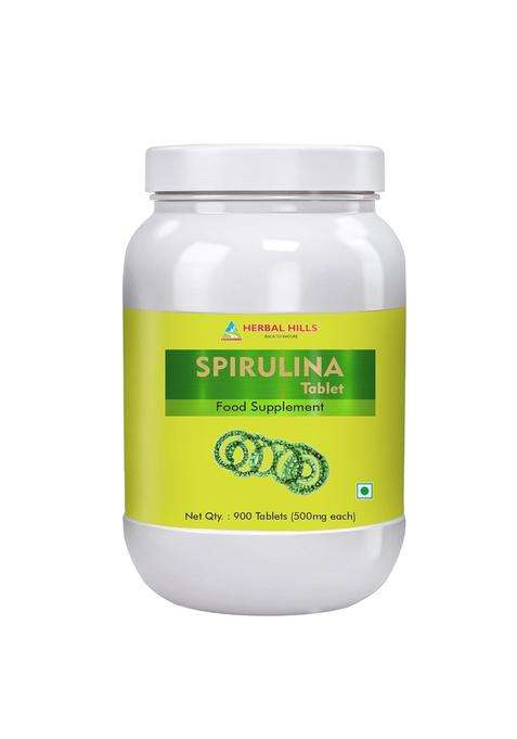 Herbal Hills Spirulina Tablets, 900 Count (Pack of 4) | Natural Herbal Care