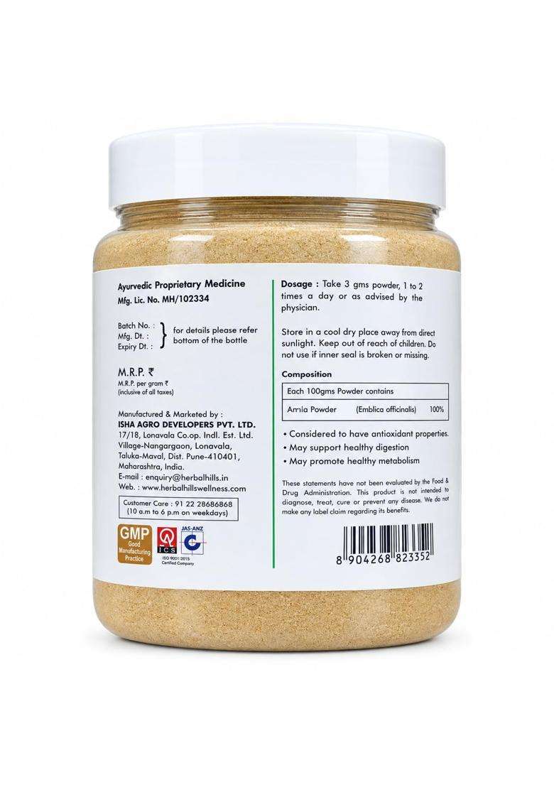 Herbal Hills Amla Powder, 200 g (Pack of 2) | Natural Herbal Care - Indya