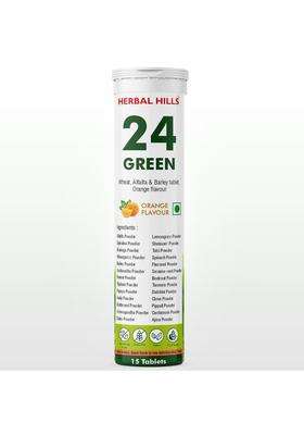Herbal Hills Green Daily Effervescent Tablets, 15 Count (Pack of 2) | Natural Herbal Care