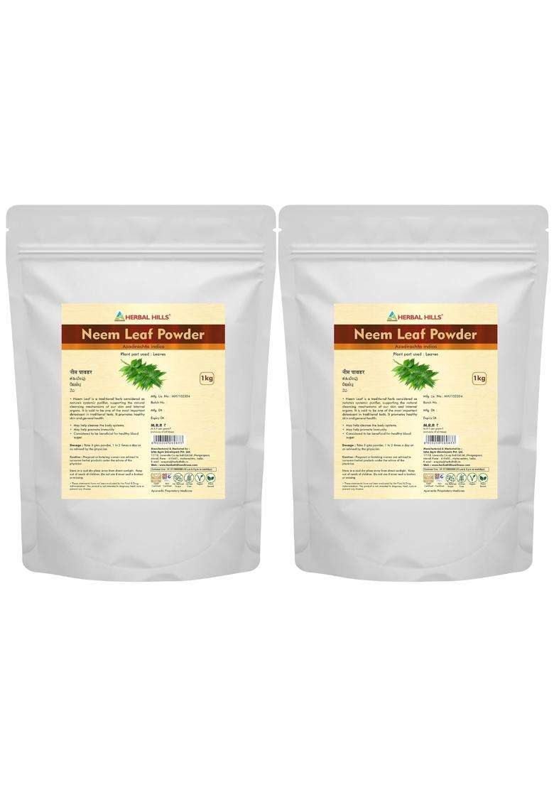 Herbal Hills Neem Powder, 1 kg (Pack of 2) | Natural Herbal Care - Indya