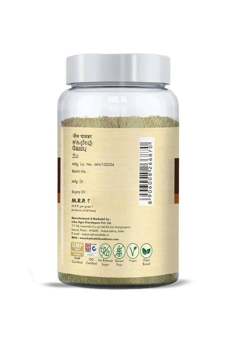 Herbal Hills Neem Powder, 100 g (Pack of 5) | Natural Herbal Care - Indya