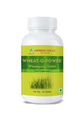 Herbal Hills Wheatgrass Tablets, 60 Count (Pack of 2) | Natural Herbal Care