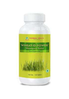 Herbal Hills Wheatgrass Tablets, 120 Count (Pack of 5) | Natural Herbal Care