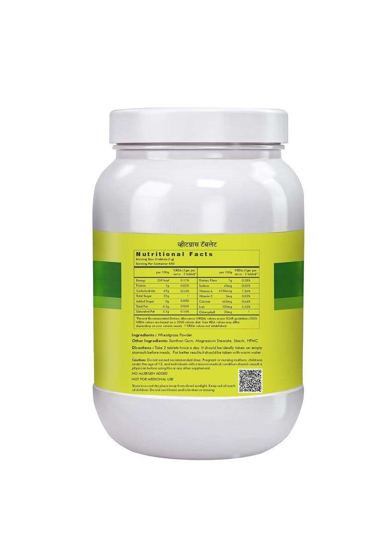Herbal Hills Wheatgrass Tablets, 900 Count (Pack of 4) | Natural Herbal Care - Indya