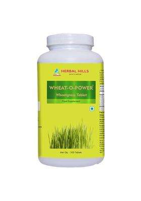 Herbal Hills Wheatgrass Tablets, 500 Count (Pack of 2) | Natural Herbal Care