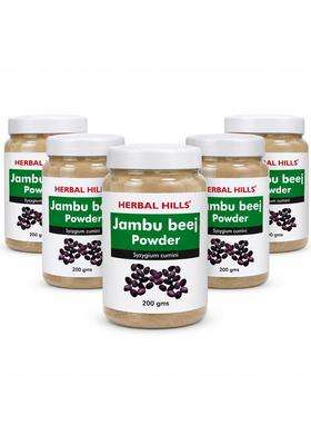 Herbal Hills Jambu Powder, 200 g (Pack of 5) | Natural Herbal Care