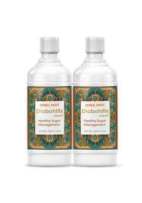 Herbal Hills Diabohills Herbal Shots (500 ml Bottle) (Pack of 2) | Authentic Traditional Formula | Supports Sugar Control & Metabolism