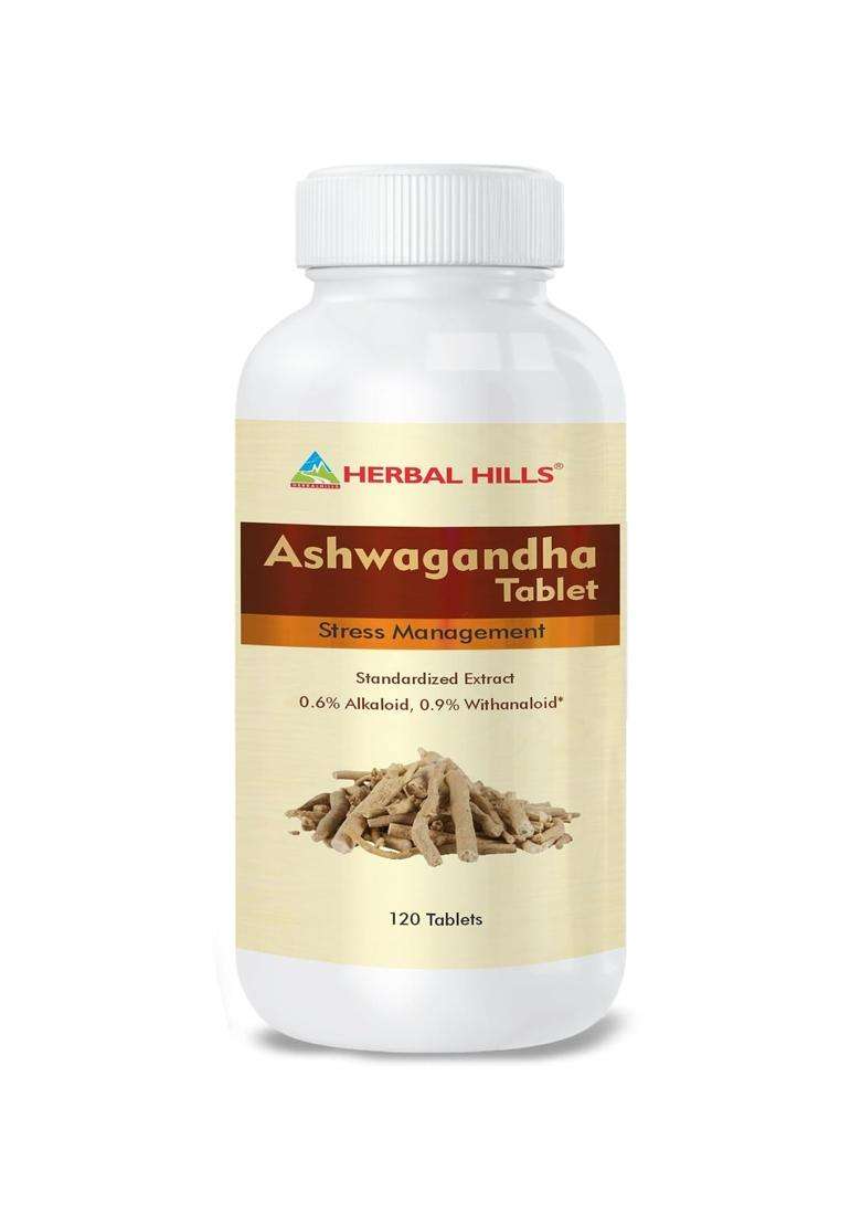 Herbal Hills Ashwagandha Tablets, 120 Count (Pack of 5) | Natural Herbal Care - Indya