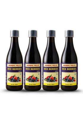Herbal Hills Mix Berry Juice (500 ml (Pack of 4) | Natural Herbal Care