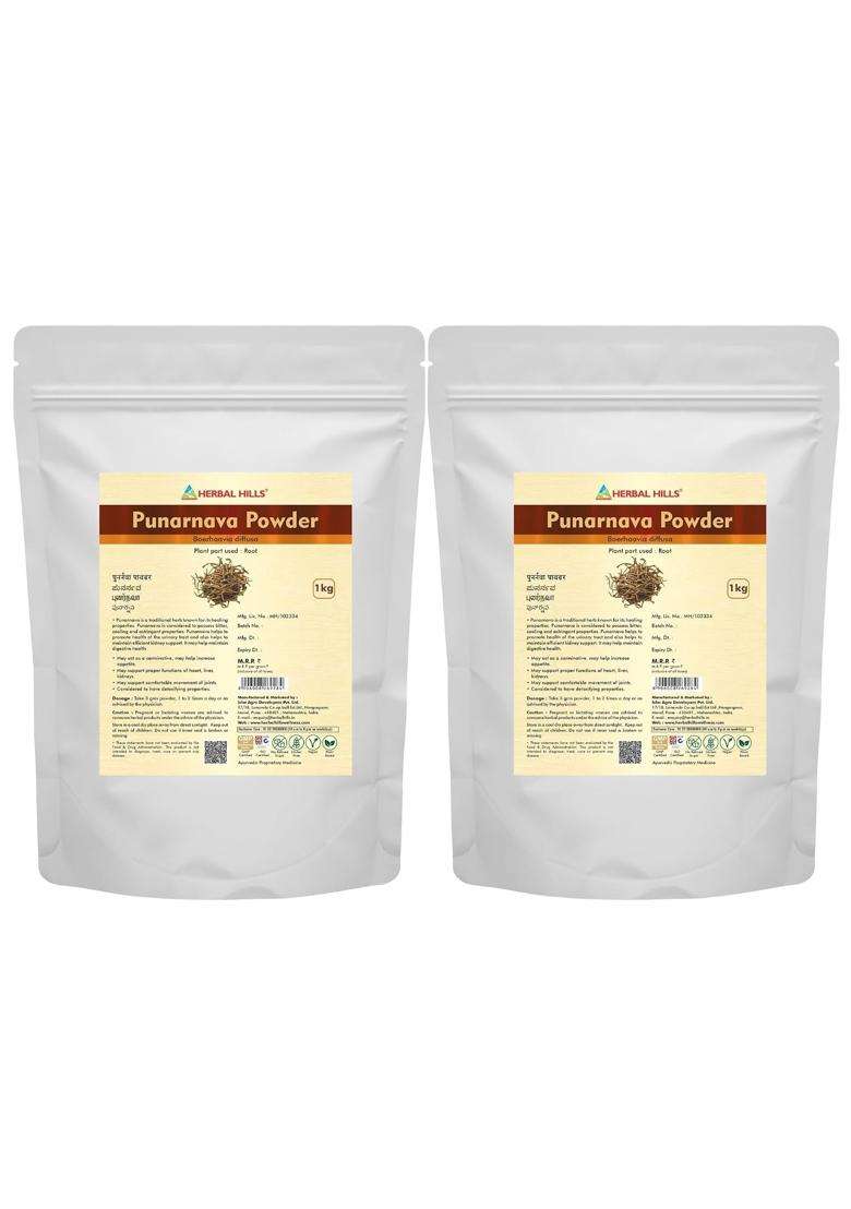 Herbal Hills Punarnava Powder, 1 kg (Pack of 2) | Natural Herbal Care - Indya