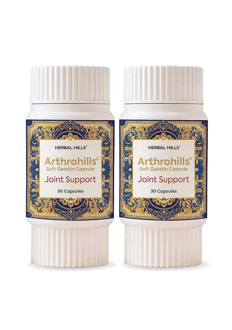 Herbal Hills Arthrohills Ayurvedic Capsules 30 Capsule (Pack of 2) | Authentic Traditional Formula | for Joint, Knee, Back & Shoulder Pain - Indya