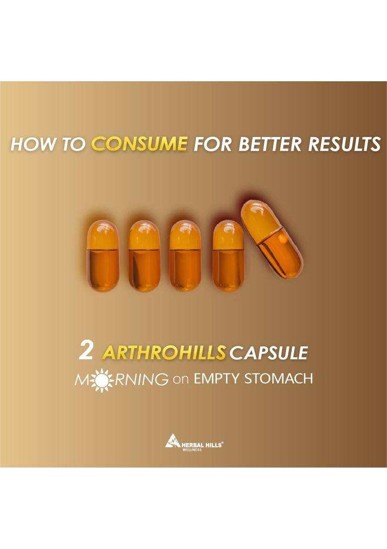 Herbal Hills Arthrohills Ayurvedic Pain Relief Capsules 60 Capsule (Pack of 2) | Authentic Traditional Formula - Indya