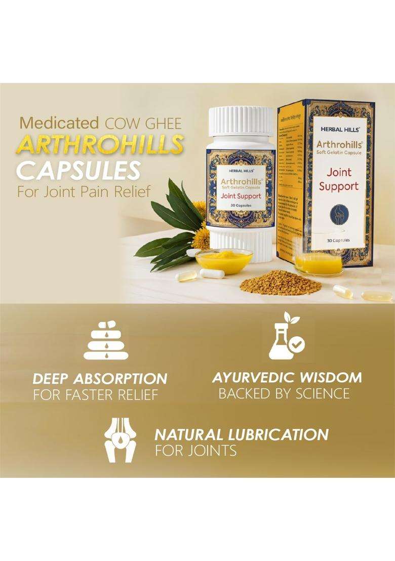 Herbal Hills Arthrohills Ayurvedic Capsules 30 Capsule (Pack of 5) | Authentic Traditional Formula | for Joint, Knee, Back & Shoulder Pain - Indya