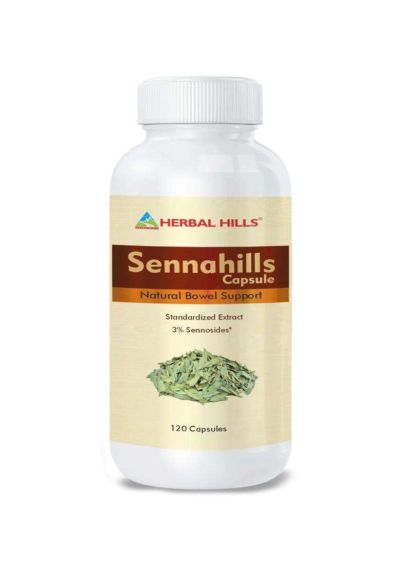Herbal Hills Senna Capsules, 120 Count | Natural Herbal Care - Indya