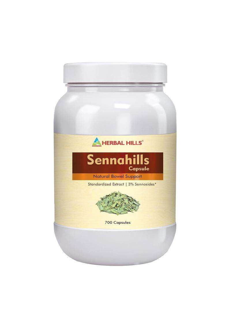 Herbal Hills Senna Capsules, 700 Count (Pack of 2) | Natural Herbal Care - Indya
