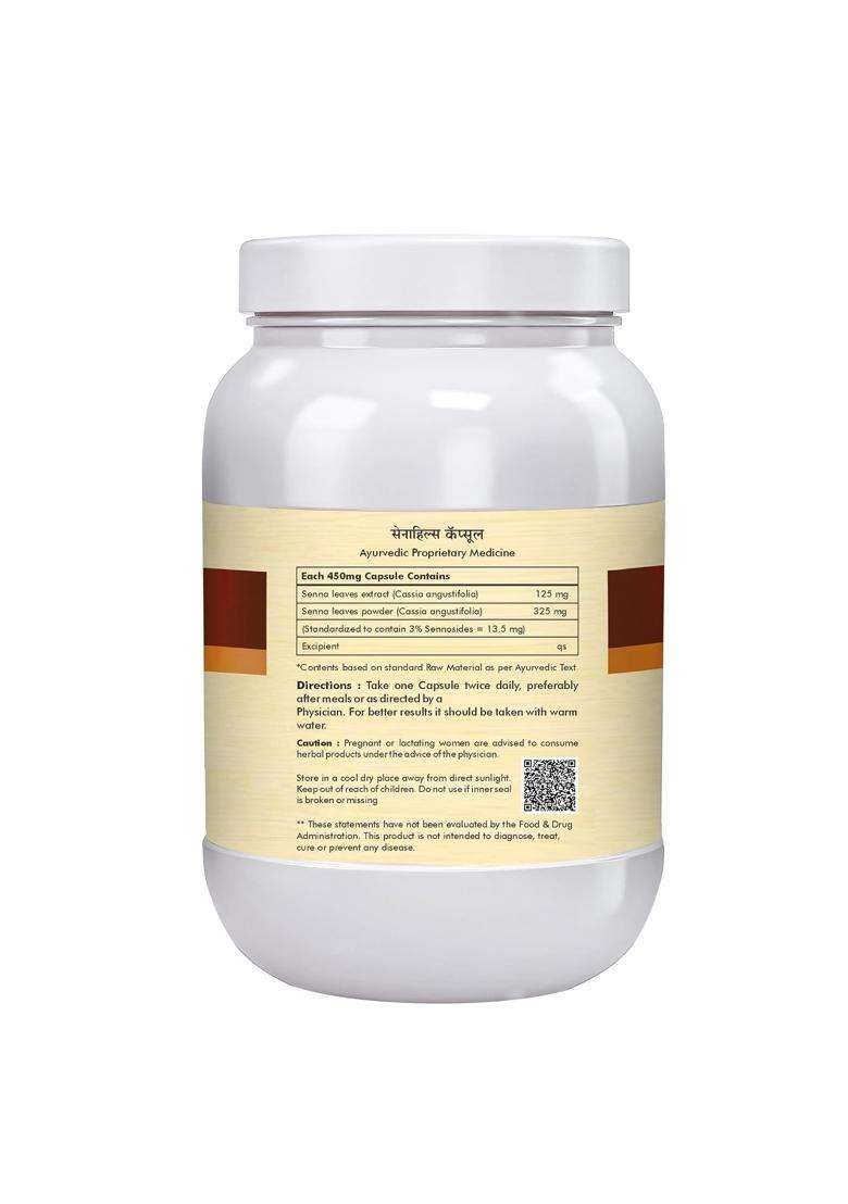 Herbal Hills Senna Capsules, 700 Count (Pack of 5) | Natural Herbal Care - Indya