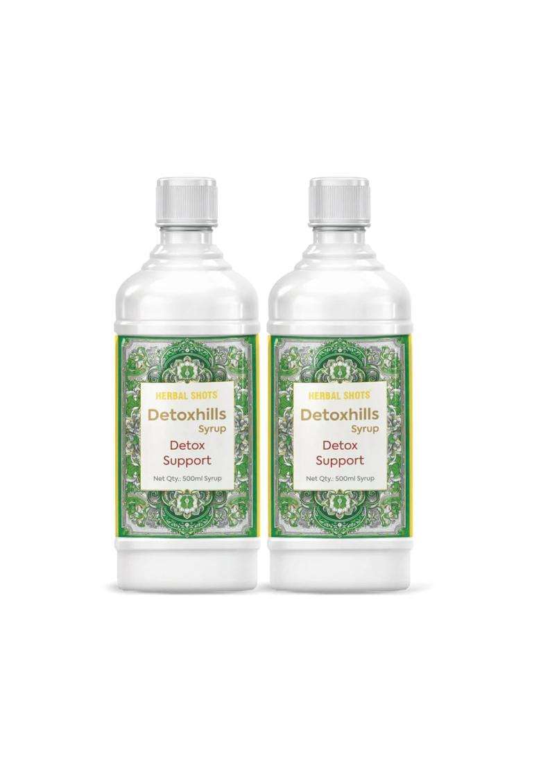 Herbal Hills Detoxhills Supports Daily Herbal Shots, 500 ml (Pack of 2) | Natural Herbal Care - Indya