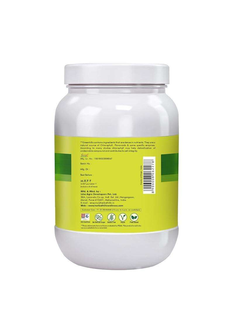Herbal Hills Greenhills Tablets, 900 Count (Pack of 2) | Natural Herbal Care - Indya