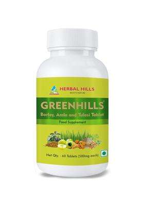 Herbal Hills Greenhills Tablets, 60 Count (Pack of 4) | Natural Herbal Care