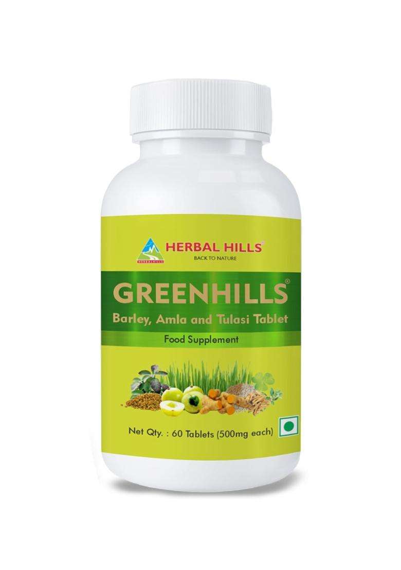 Herbal Hills Greenhills Tablets, 60 Count (Pack of 2) | Natural Herbal Care - Indya