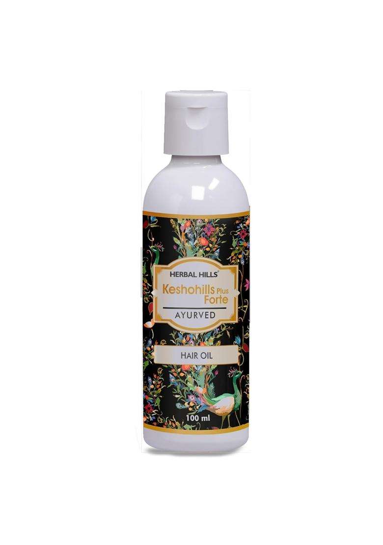 Herbal Hills Keshohills Plus Forte Ayurvedic Hair Oil 100 ml (Pack of 4) | Authentic Traditional Formula - Indya