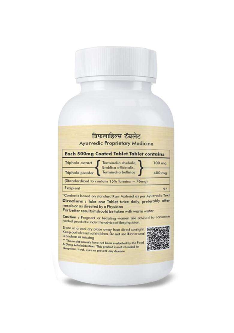 Herbal Hills Triphala Tablets, 60 Count (Pack of 4) | Natural Herbal Care - Indya