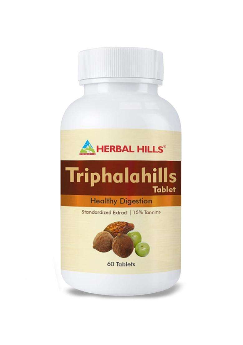 Herbal Hills Triphala Tablets, 60 Count (Pack of 5) | Natural Herbal Care - Indya