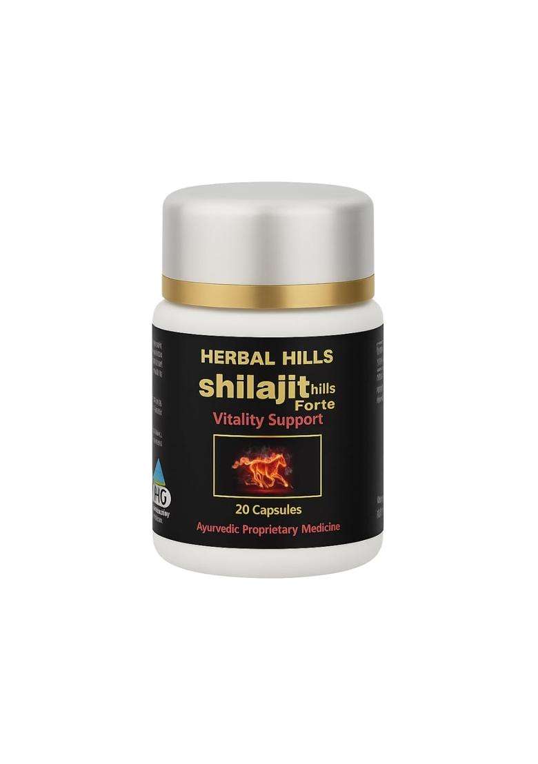 Herbal Hills Shilajithills Capsules, 20 Count | Natural Herbal Care - Indya