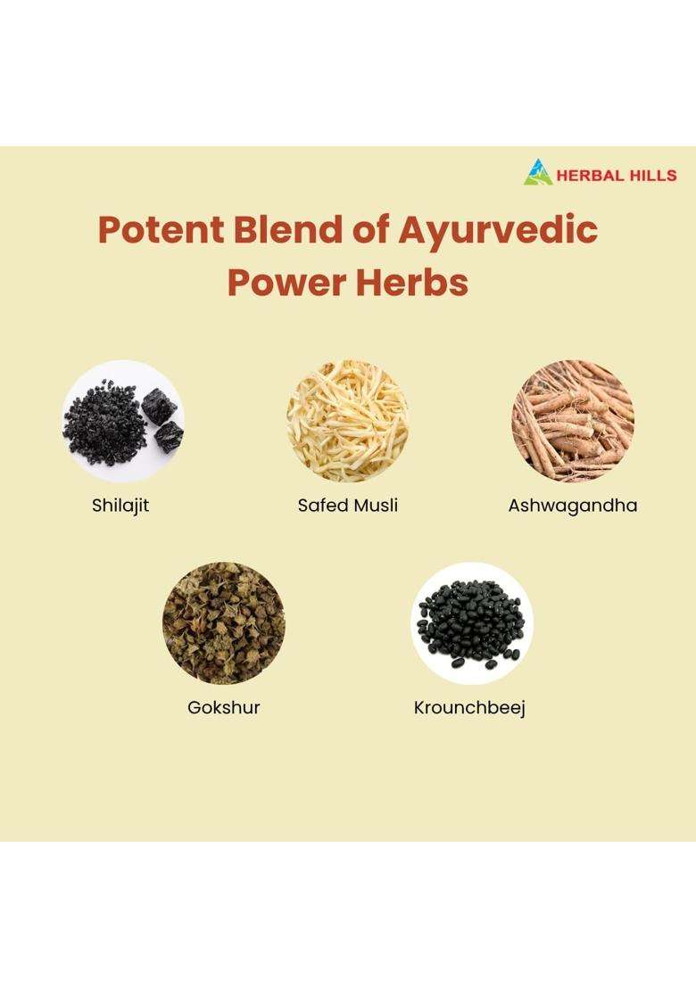 Herbal Hills Shilajithills Capsules, 20 Count | Natural Herbal Care - Indya