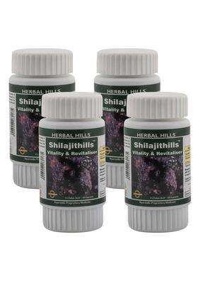 Herbal Hills Shilajithills Capsules, 60 Count (Pack of 4) | Natural Herbal Care