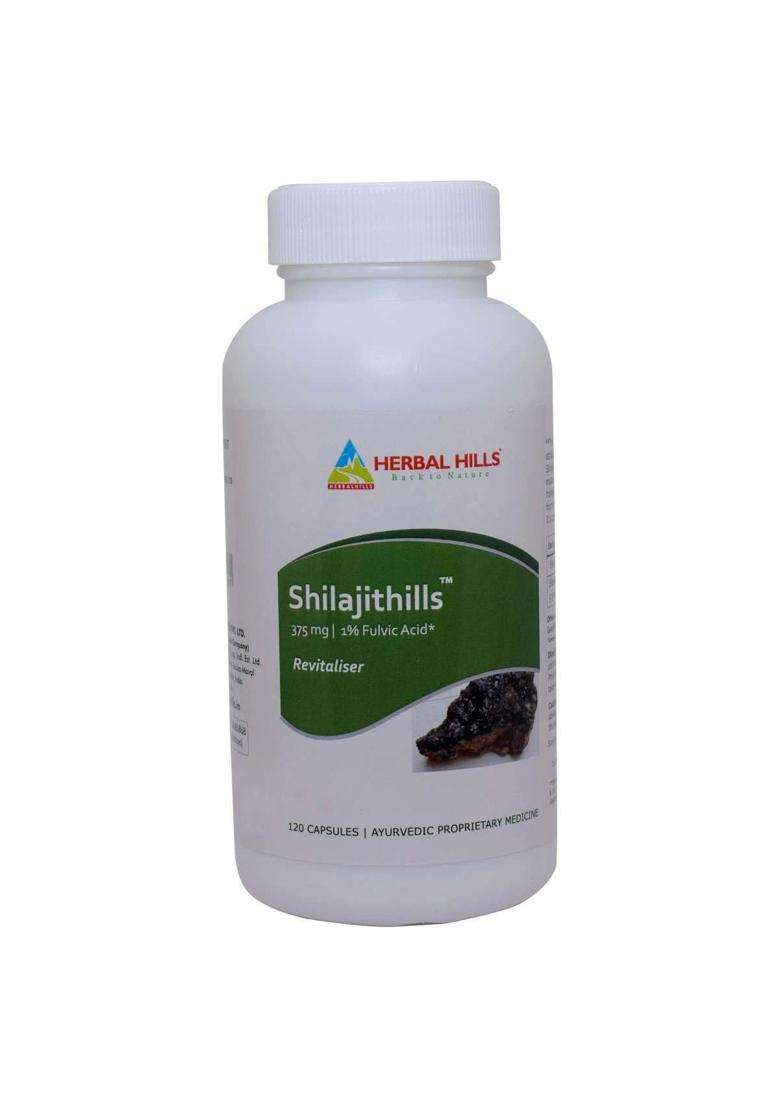 Herbal Hills Shilajithills Capsules, (120 Capsules Pack) | Natural Herbal Care | Supports Vitality, Strength & Wellness - Indya