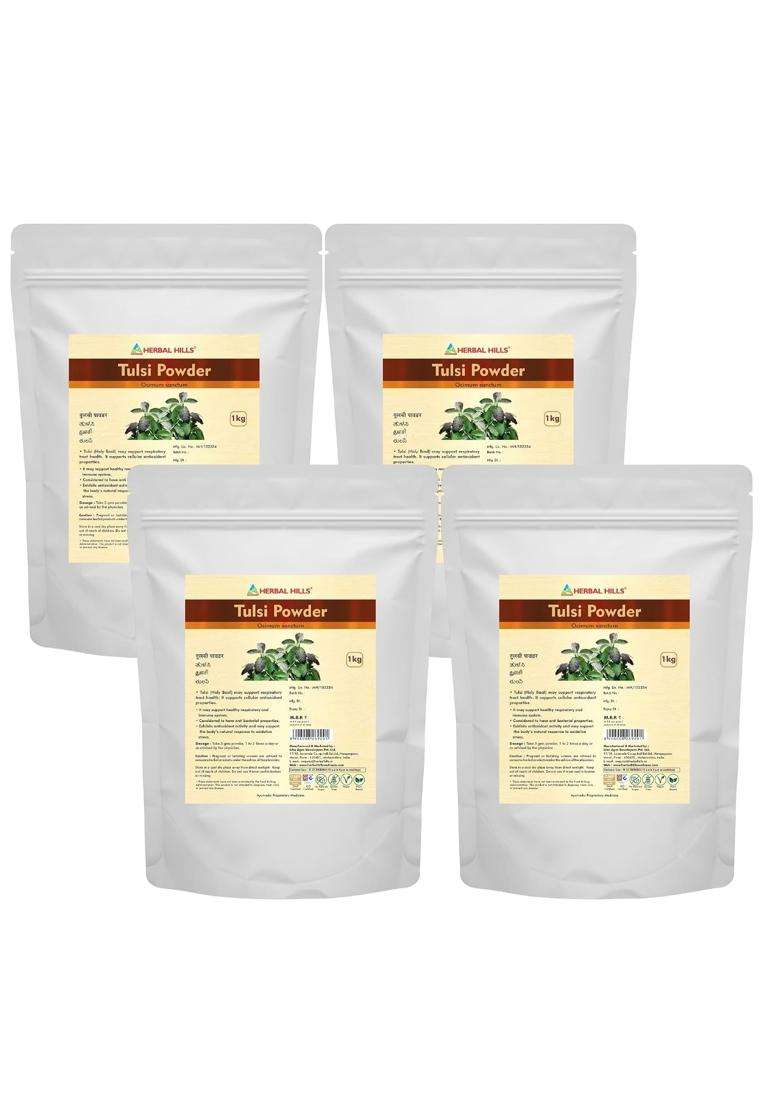 Herbal Hills Tulsi Powder, 1 kg (Pack of 4) | Natural Herbal Care - Indya
