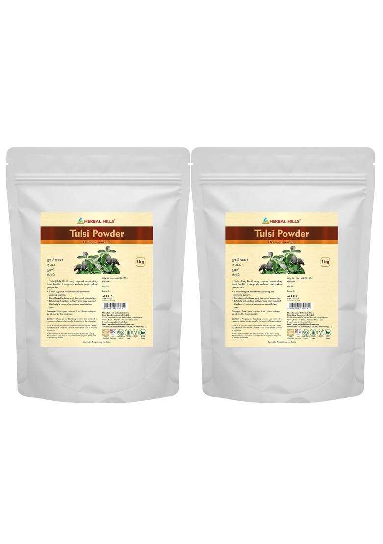 Herbal Hills Tulsi Powder, 1 kg (Pack of 2) | Natural Herbal Care - Indya