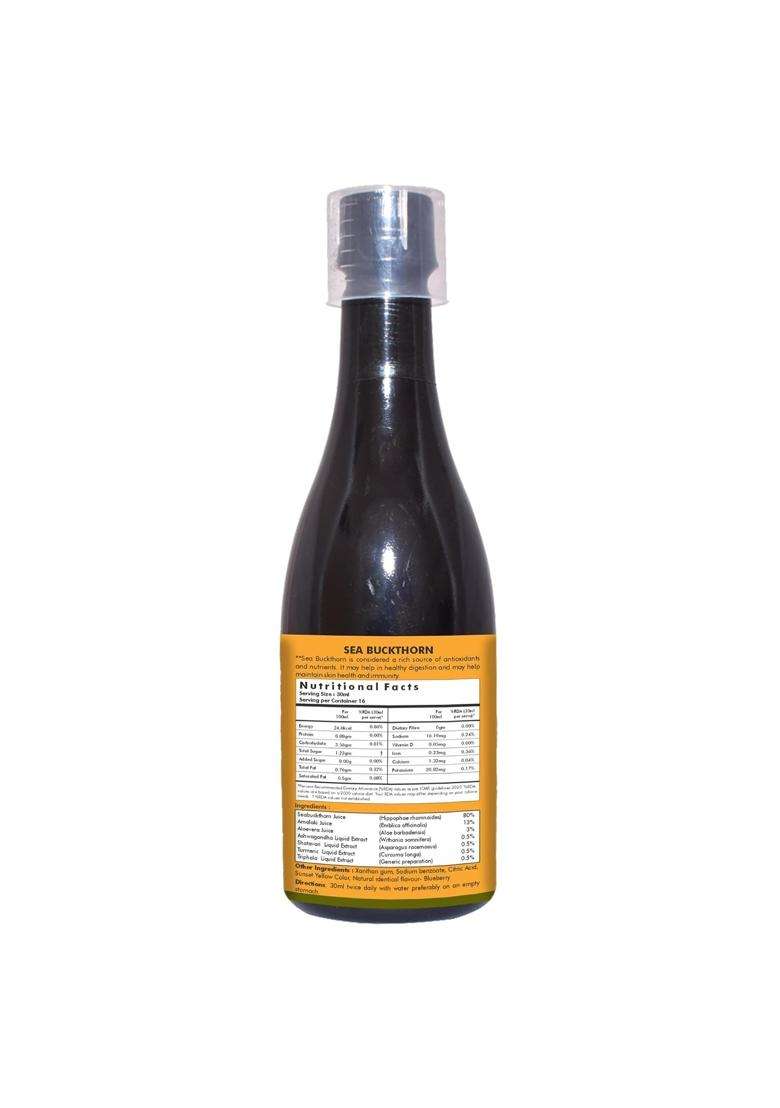 Herbal Hills Sea Buckthorn Juice (500 ml (Pack of 2) | Natural Herbal Care - Indya