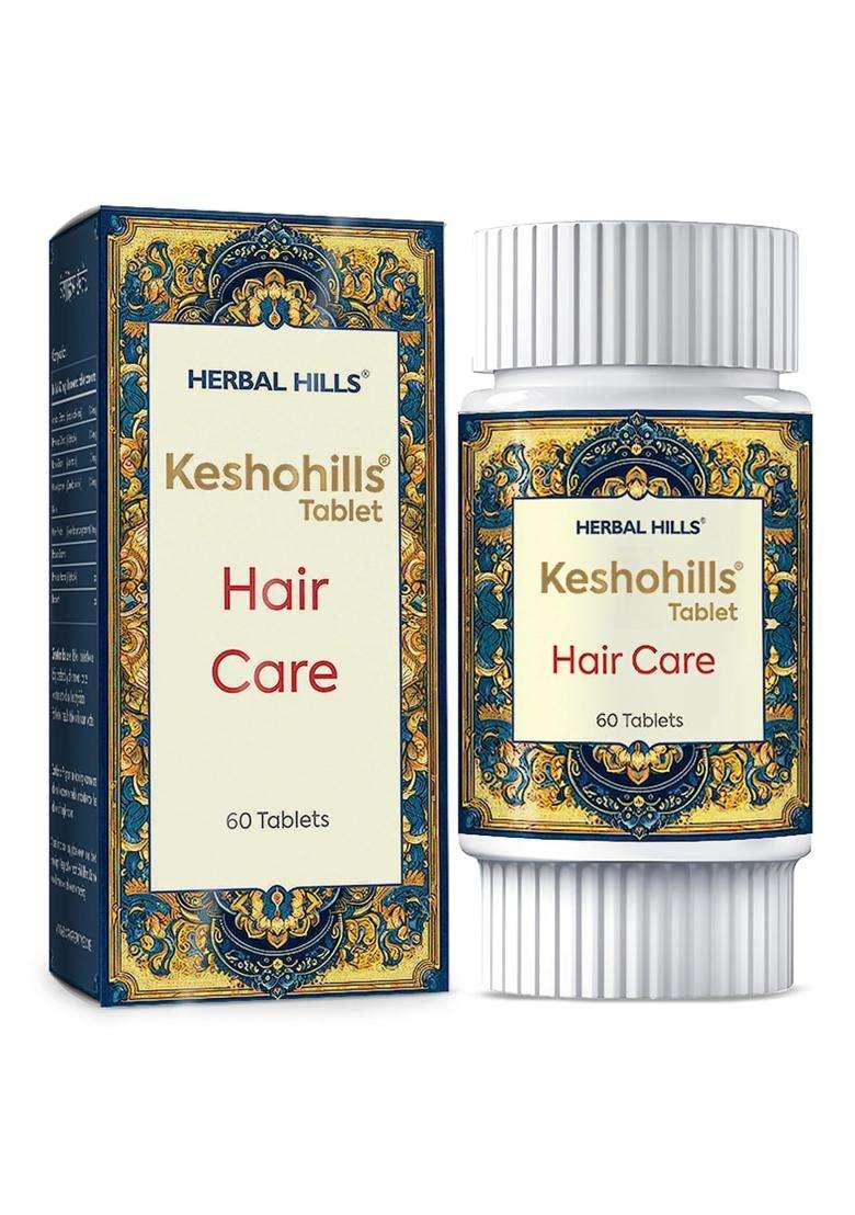 Herbal Hills Keshohills Tablets, 60 Count | Natural Herbal Care - Indya