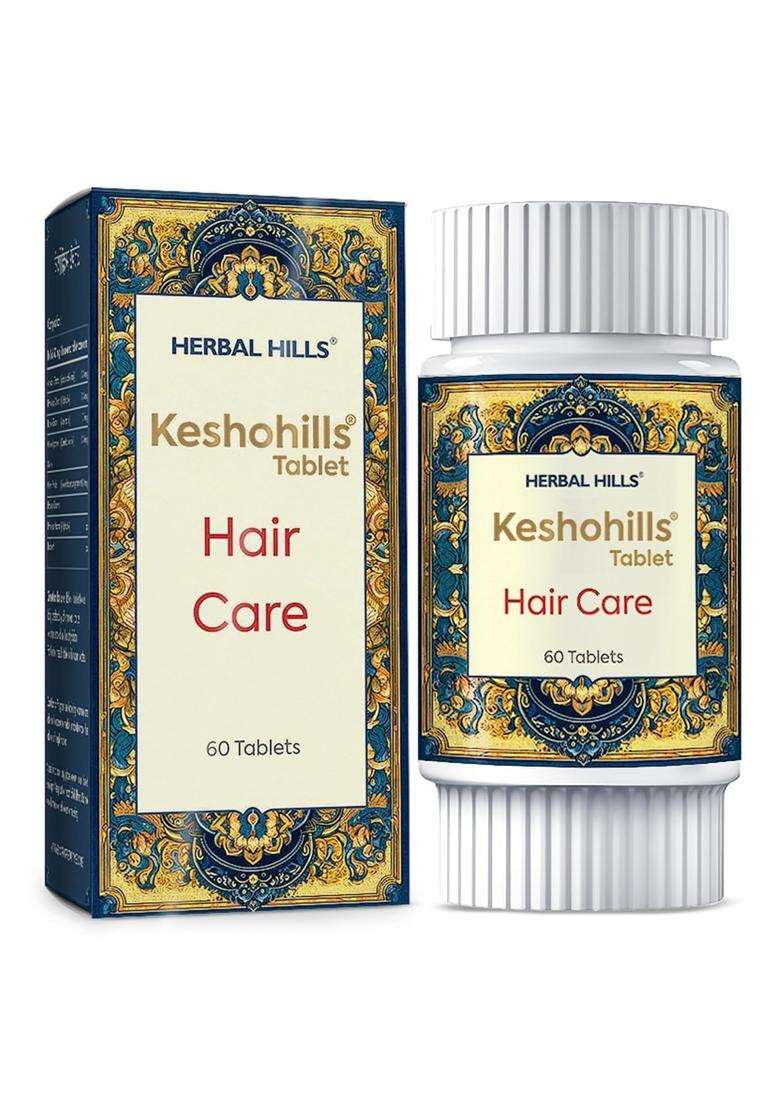 Herbal Hills Keshohills Tablets, 60 Count (Pack of 2) | Natural Herbal Care - Indya